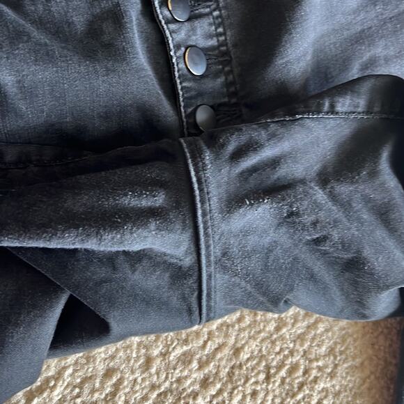 KUT FRON THE KLOTH black exposed button fly distressed skinny jeans - Picture 11 of 11